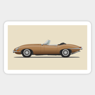 Jaguar E Type Roadster Bronze Magnet